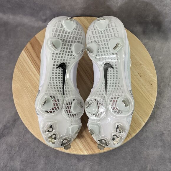 Nike Baseball Cleats Force Zoom Trout 9 Pro Mens 8 Platinum Baseball Shoes